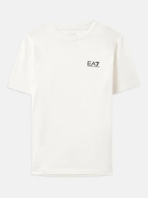 T-shirt basic EA7 Emporio Armani mleczny