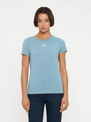 T-shirt basic EA7 Emporio Armani niebieski