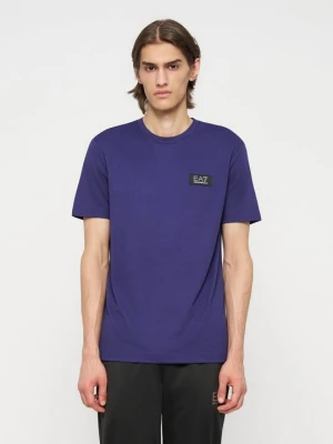T-shirt basic EA7 Emporio Armani niebieski