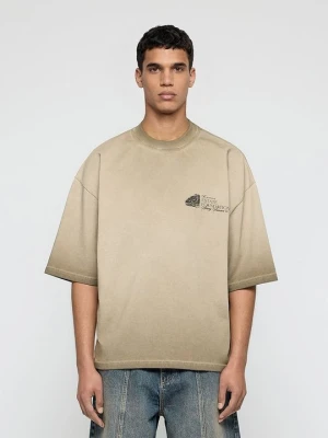 T-shirt basic EIGHTYFIVE brązowy