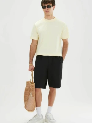T-shirt basic Ellesse jasnożółty melanż