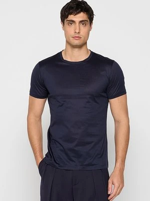 T-shirt basic Emporio Armani błękit królewski