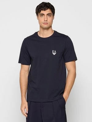 T-shirt basic Emporio Armani niebieski