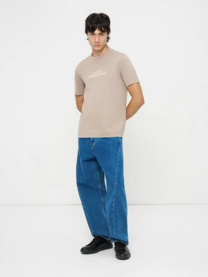 T-shirt basic Emporio Armani mleczny