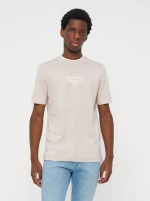 T-shirt basic Emporio Armani srebrny