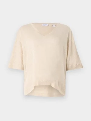 T-shirt basic Esprit piaskowy