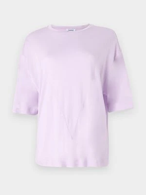 T-shirt basic Esprit liliowy