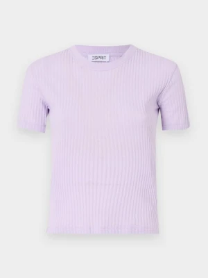 T-shirt basic Esprit liliowy