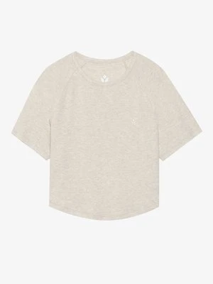 T-shirt basic Even&Odd beżowy