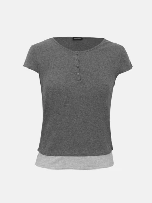 T-shirt basic Even&Odd By Zalando ciemnoszary