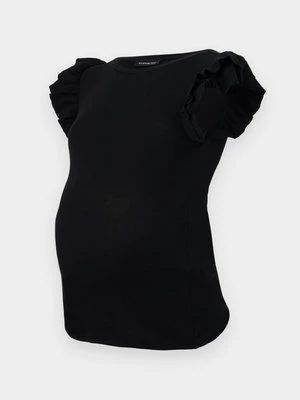 T-shirt basic Even&Odd Maternity By Zalando czarny