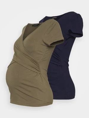 T-shirt basic Even&Odd khaki