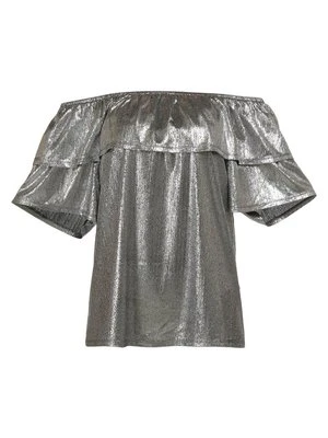 T-shirt basic Faina srebrny