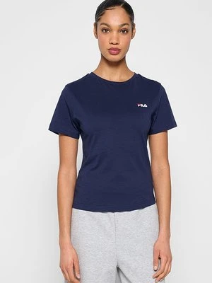 T-shirt basic Fila czarny melanż