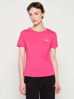 T-shirt basic Fila jasnoróżowy melanż
