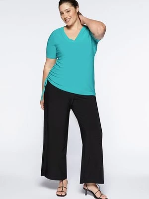 T-shirt basic Fiorella Rubino jasnozielony