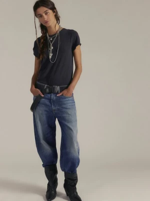 T-shirt basic Free People czarny