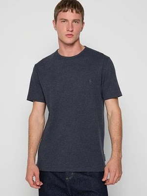T-shirt basic French Connection błękit królewski melanż