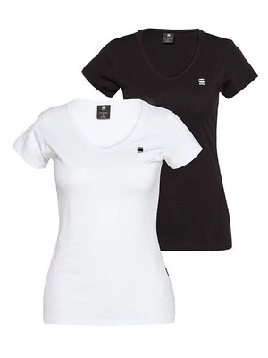 T-shirt basic G-Star biały