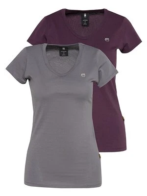 T-shirt basic G-Star antracytowy