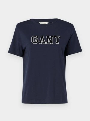 T-shirt basic Gant granatowy