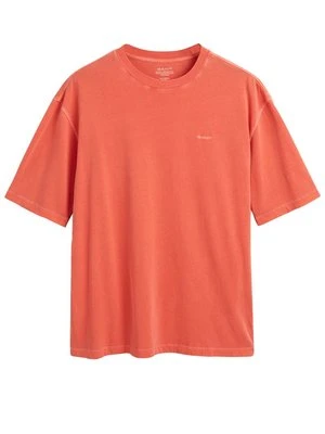 T-shirt basic Gant pomarańczowy