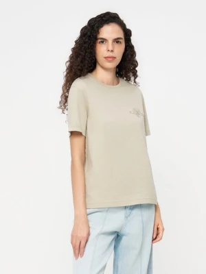 T-shirt basic Gant beżowy