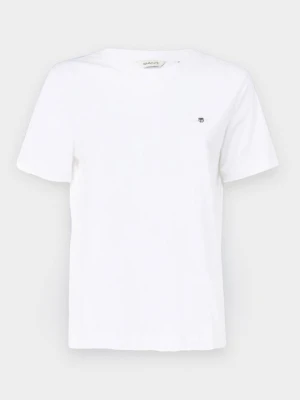 T-shirt basic Gant biały