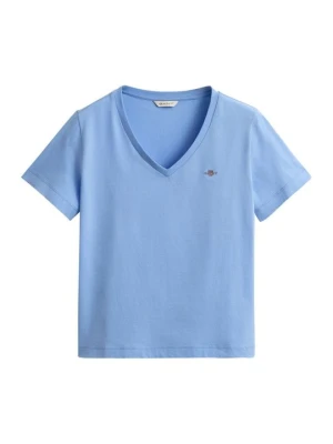 T-shirt basic Gant błękit królewski