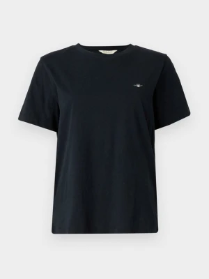 T-shirt basic Gant czarny