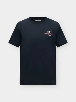 T-shirt basic Gant czarny