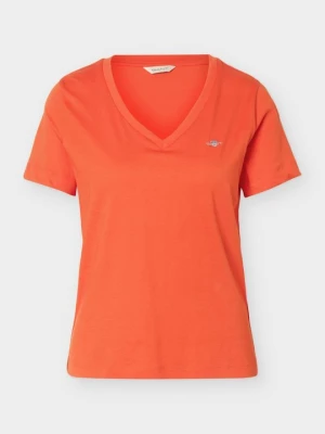 T-shirt basic Gant czerwony