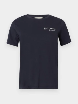 T-shirt basic Gant granatowy