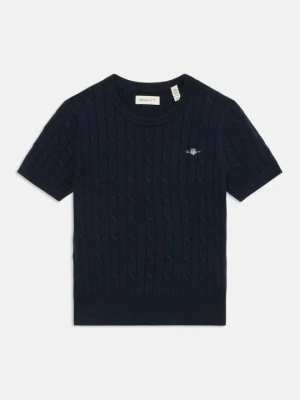 T-shirt basic Gant granatowy