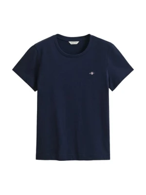 T-shirt basic Gant granatowy