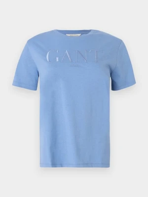 T-shirt basic Gant jasnoniebieski