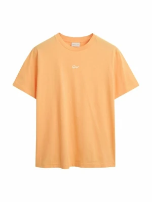 T-shirt basic Gant pomarańczowy
