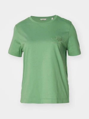 T-shirt basic Gant zielony