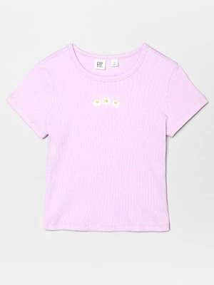 T-shirt basic GAP jasnoróżowy