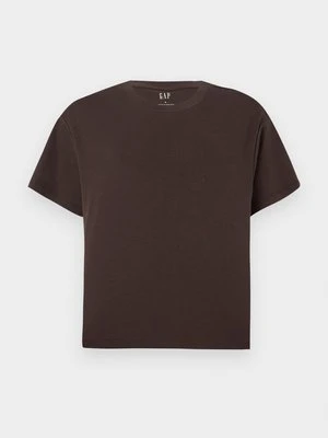 T-shirt basic GAP brązowy