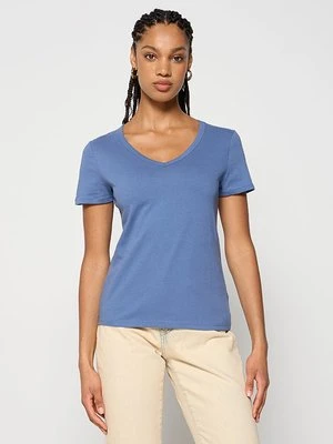 T-shirt basic GAP niebieski
