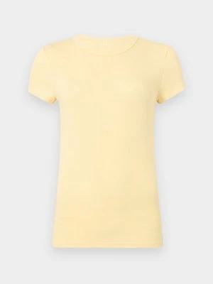 T-shirt basic GAP jasnożółty melanż