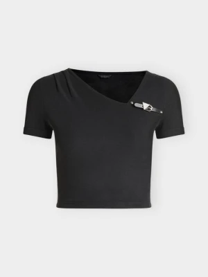 T-shirt basic Guess czarny