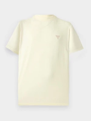 T-shirt basic Guess jasnożółty
