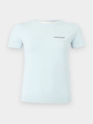 T-shirt basic Guess niebieski