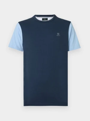 T-shirt basic Hackett London granatowy