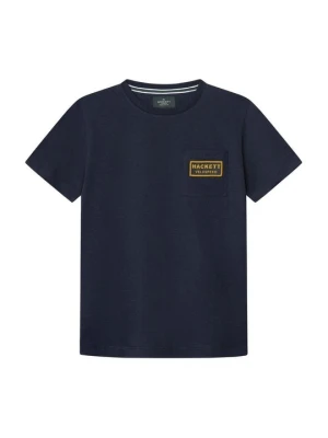 T-shirt basic Hackett London niebieski