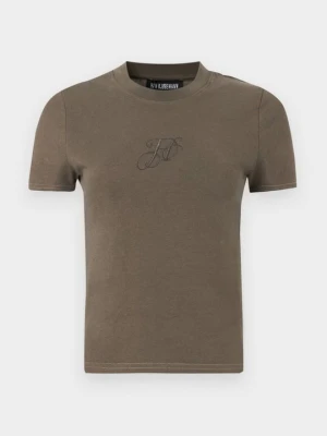T-shirt basic Han Kjøbenhavn ciemnobrązowy