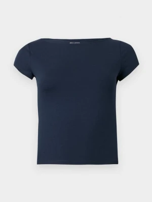 T-shirt basic Hollister Co. granatowy