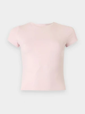 T-shirt basic Hollister Co. różowy